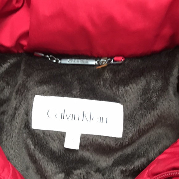 Red Calvin Klein Down Coat - Picture 2 of 16